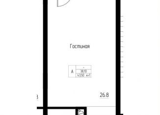 Продажа 1-комнатной квартиры, 43.5 м2, Калининградская область