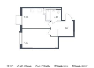 Продается однокомнатная квартира, 38.1 м2, посёлок Песочный, Садовая улица