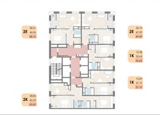 Продам двухкомнатную квартиру, 60.6 м2, Московская область, Новорязанское шоссе, 6