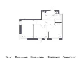 Двухкомнатная квартира на продажу, 54.9 м2, Москва, многофункциональный комплекс Тропарево Парк, к2.1