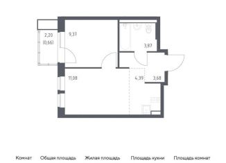 Продается 1-комнатная квартира, 33.1 м2, Московская область