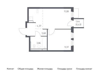 Продается однокомнатная квартира, 32.8 м2, Московская область, жилой комплекс Мытищи Парк, к5