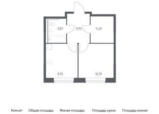 Однокомнатная квартира на продажу, 35.8 м2, Москва, жилой комплекс Квартал Марьино, к4