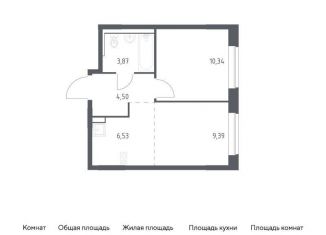 Продам 2-комнатную квартиру, 34.6 м2, Москва, жилой комплекс Квартал Марьино, к4