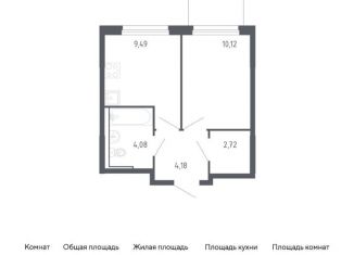 Однокомнатная квартира на продажу, 30.6 м2, Тюмень, жилой комплекс Чаркова 72, 1.3