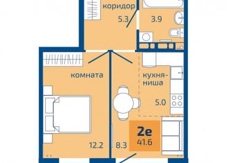 Продаю двухкомнатную квартиру, 41.6 м2, Пермский край