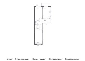 2-комнатная квартира на продажу, 56.2 м2, деревня Мисайлово, микрорайон Пригород Лесное, к5.1