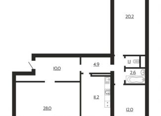 3-комнатная квартира на продажу, 100 м2, Краснодар, проспект Чекистов, 34, микрорайон Юбилейный