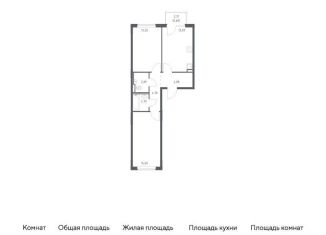 Продам двухкомнатную квартиру, 58.2 м2, Московская область