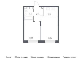 Продаю однокомнатную квартиру, 41.7 м2, Балашиха, жилой квартал Новоград Павлино, к33