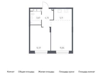 Продажа 1-комнатной квартиры, 41.7 м2, Балашиха, жилой квартал Новоград Павлино, к33