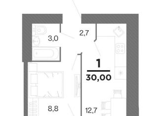 Продаю 1-комнатную квартиру, 30 м2, Рязань
