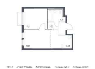 1-ком. квартира на продажу, 35.3 м2, Московская область