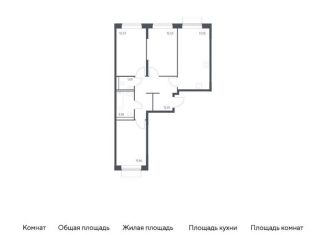 Продается 3-комнатная квартира, 72.8 м2, Москва, ЮВАО, жилой комплекс Квартал Домашний, 1