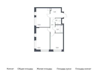 Продажа 2-комнатной квартиры, 54.3 м2, село Лайково