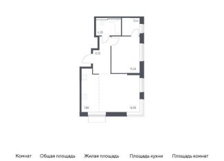 Продается 1-комнатная квартира, 50.3 м2, Москва, станция Курьяново, жилой комплекс Квартал Домашний, 1