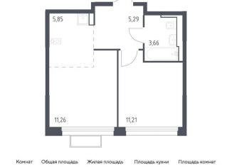 2-ком. квартира на продажу, 37.3 м2, Красногорск, жилой комплекс Квартал Строгино, к2