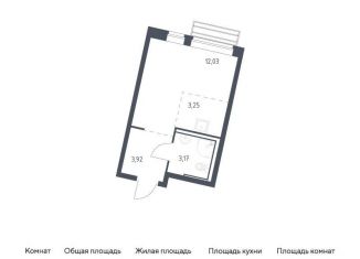 Квартира на продажу студия, 22.4 м2, село Лайково, жилой комплекс Рублёвский Квартал, 60