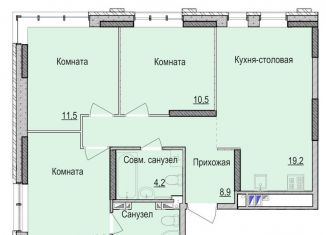 Продажа 3-ком. квартиры, 70.4 м2, Ижевск, жилой район Культбаза