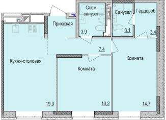 Продаю 2-комнатную квартиру, 65 м2, Ижевск, жилой район Культбаза