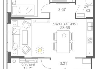 Продам трехкомнатную квартиру, 81.9 м2, Москва, метро Международная, Шелепихинский тупик