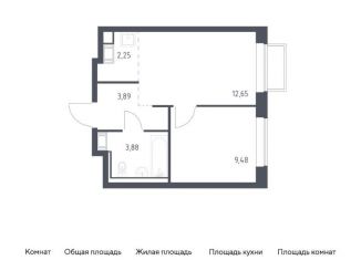 Продажа 2-ком. квартиры, 32.2 м2, посёлок Мирный, жилой комплекс Томилино Парк, к14, ЖК Томилино Парк