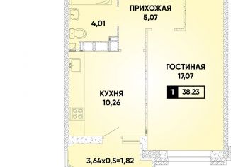 Продажа однокомнатной квартиры, 38 м2, Краснодар, Главная городская площадь, микрорайон Центральный