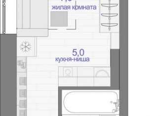 1-комнатная квартира на продажу, 26.6 м2, Красноярск, Кировский район