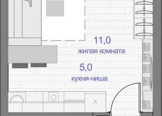 Продается 1-комнатная квартира, 26.5 м2, Красноярск, Кировский район