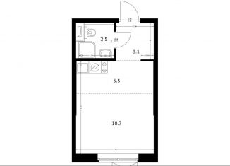 Продам квартиру студию, 21.8 м2, поселение Московский, ЖК Саларьево Парк