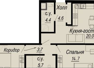 Продается двухкомнатная квартира, 70.7 м2, Санкт-Петербург, муниципальный округ Аптекарский Остров