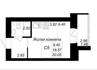 Продается 1-комнатная квартира, 20.1 м2, село Осиново