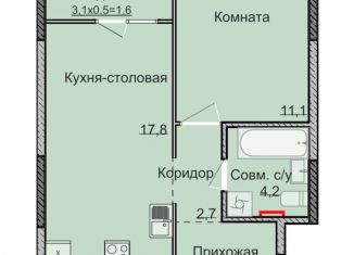 Продается однокомнатная квартира, 40.3 м2, Ижевск, Ленинский район