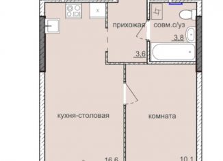 Продается однокомнатная квартира, 34.1 м2, Ижевск, ЖК Ежевика