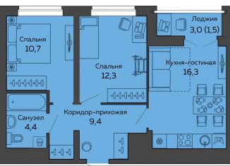 Продаю двухкомнатную квартиру, 54.6 м2, Екатеринбург, улица 8 Марта, 204, ЖК Botanika Green House