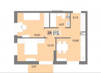 Продается 2-комнатная квартира, 48.1 м2, Екатеринбург, ЖК Шолохов