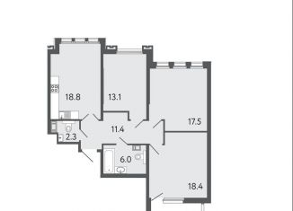 Продам 3-комнатную квартиру, 87.5 м2, Санкт-Петербург, 12-я Красноармейская улица, 30, Адмиралтейский район