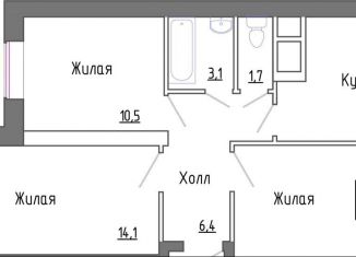 Продажа трехкомнатной квартиры, 65.8 м2, деревня Сабурово, ЖК ЗаМитино