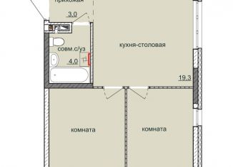 Продам 2-комнатную квартиру, 49 м2, Ижевск, ЖК Ежевика, улица 10 лет Октября, 62Б