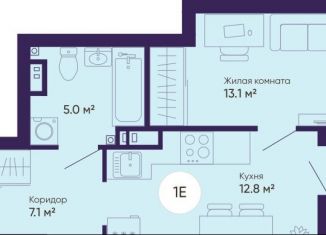 Продается 1-комнатная квартира, 39.5 м2, Екатеринбург, метро Уральская
