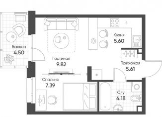 Продается 2-комнатная квартира, 34 м2, Казань, Ново-Савиновский район