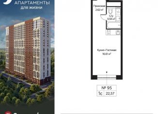 Продается квартира студия, 22.6 м2, Москва, район Митино, Пятницкое шоссе, 58