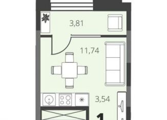 Продам квартиру студию, 22.3 м2, Рязань, ЖК Северный, микрорайон Олимпийский городок, 6