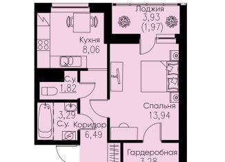 Продам 1-комнатную квартиру, 38.9 м2, Кудрово, проспект Строителей, 3, ЖК Айди Кудрово