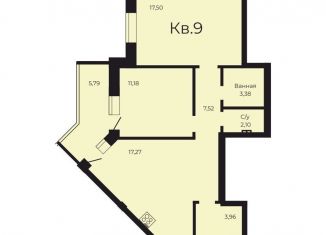 Продам 2-комнатную квартиру, 65.8 м2, Заречный