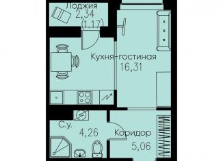 Квартира на продажу студия, 26.8 м2, Кудрово, проспект Строителей, 3, ЖК Айди Кудрово