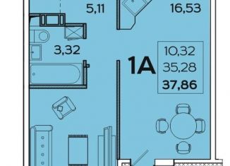 Продам 1-ком. квартиру, 37.9 м2, Пенза, улица Баталина, 31