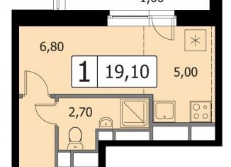 Продается 1-ком. квартира, 19.1 м2, сельский посёлок Новинки