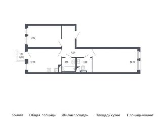 Продается 2-комнатная квартира, 59.1 м2, Москва, жилой комплекс Молжаниново, к2, метро Пятницкое шоссе