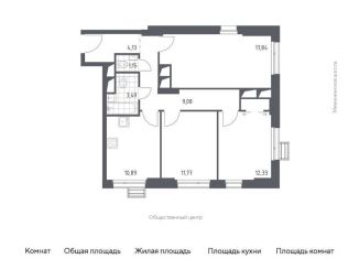 Продается 3-комнатная квартира, 70.7 м2, деревня Раздоры, жилой комплекс Спутник, к15, ЖК Спутник